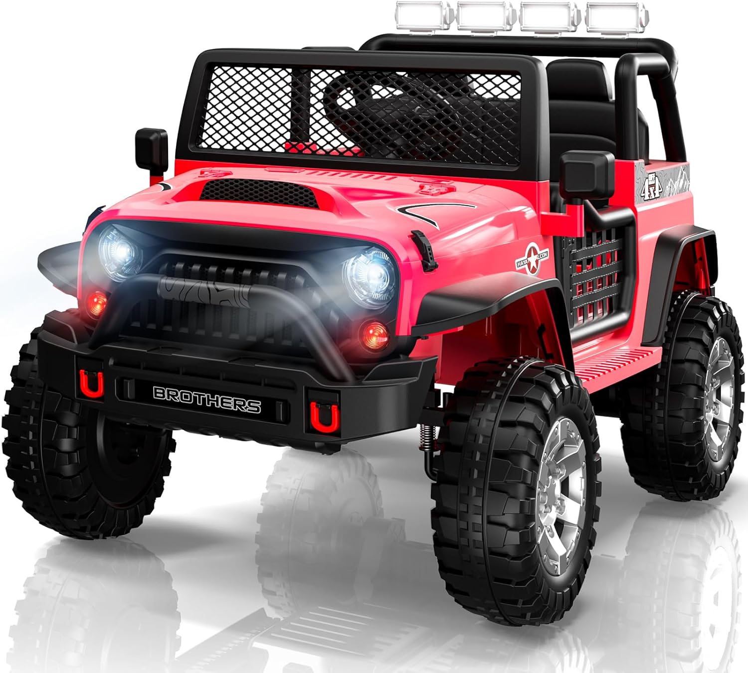 L8 Ride On Car, 12V Kids Electric Car w/Remote Control, 2 Seater, Spring Suspens...