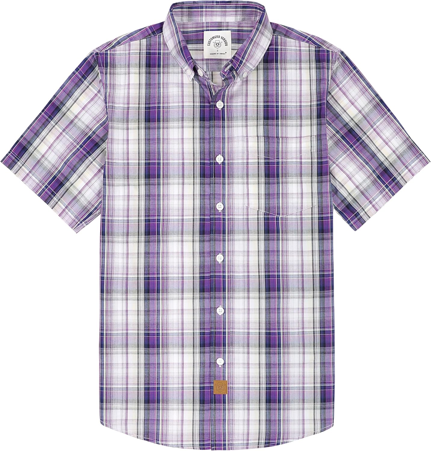 Dubinik® Mens Short Sleeve Button Down Shirts, Special Vintage Mens Casual Shirt...