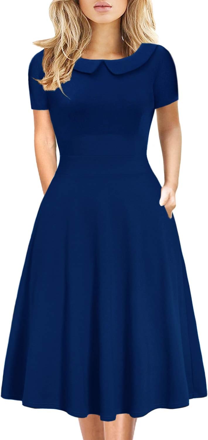 Unique Women's Dress, Elegant Vintage Cotton Dress for Casual and Work, Special...