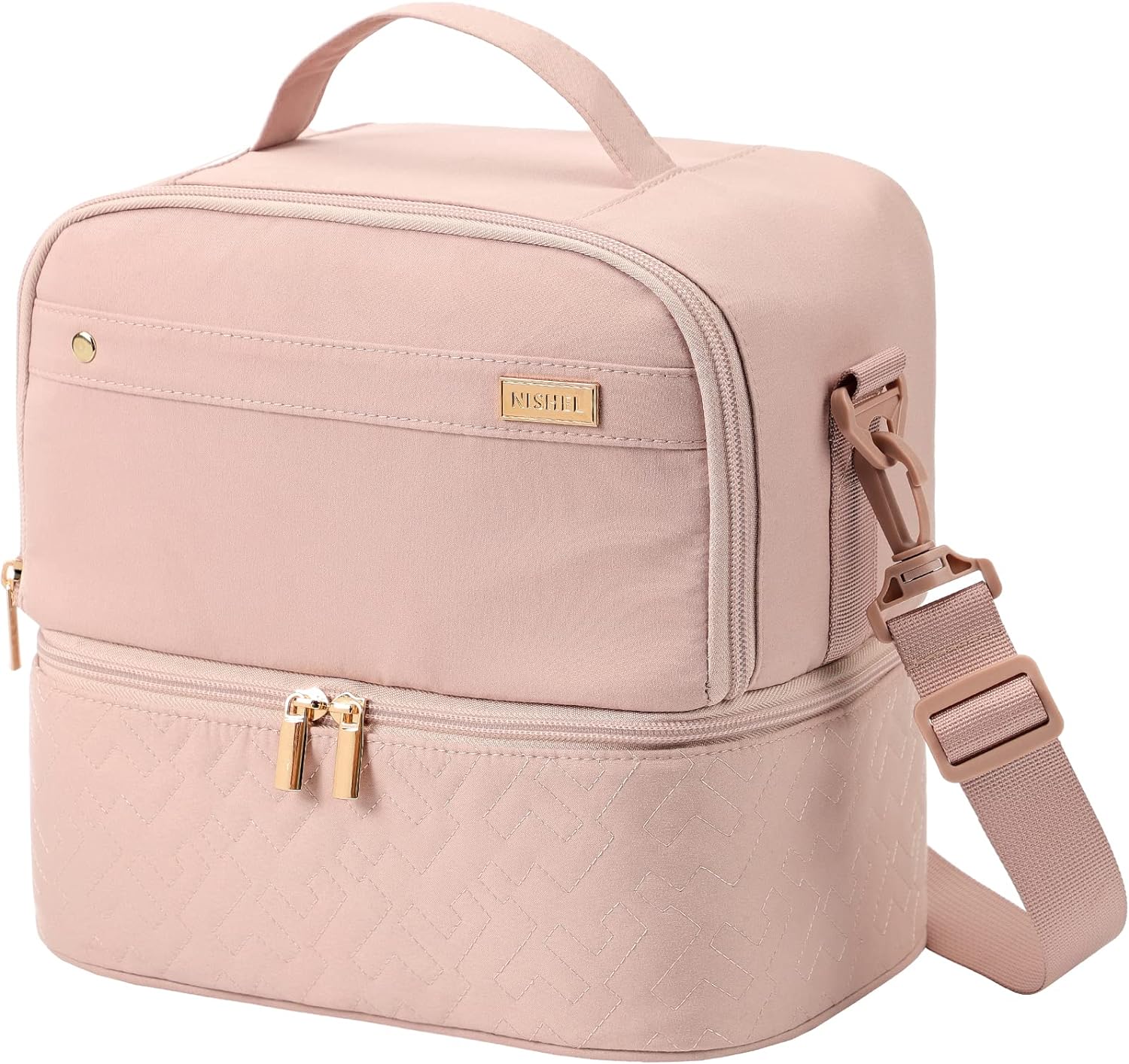 NISHEL Lunch Bag for Women, Insulated Two Separate Compartments Lunch Box with A...