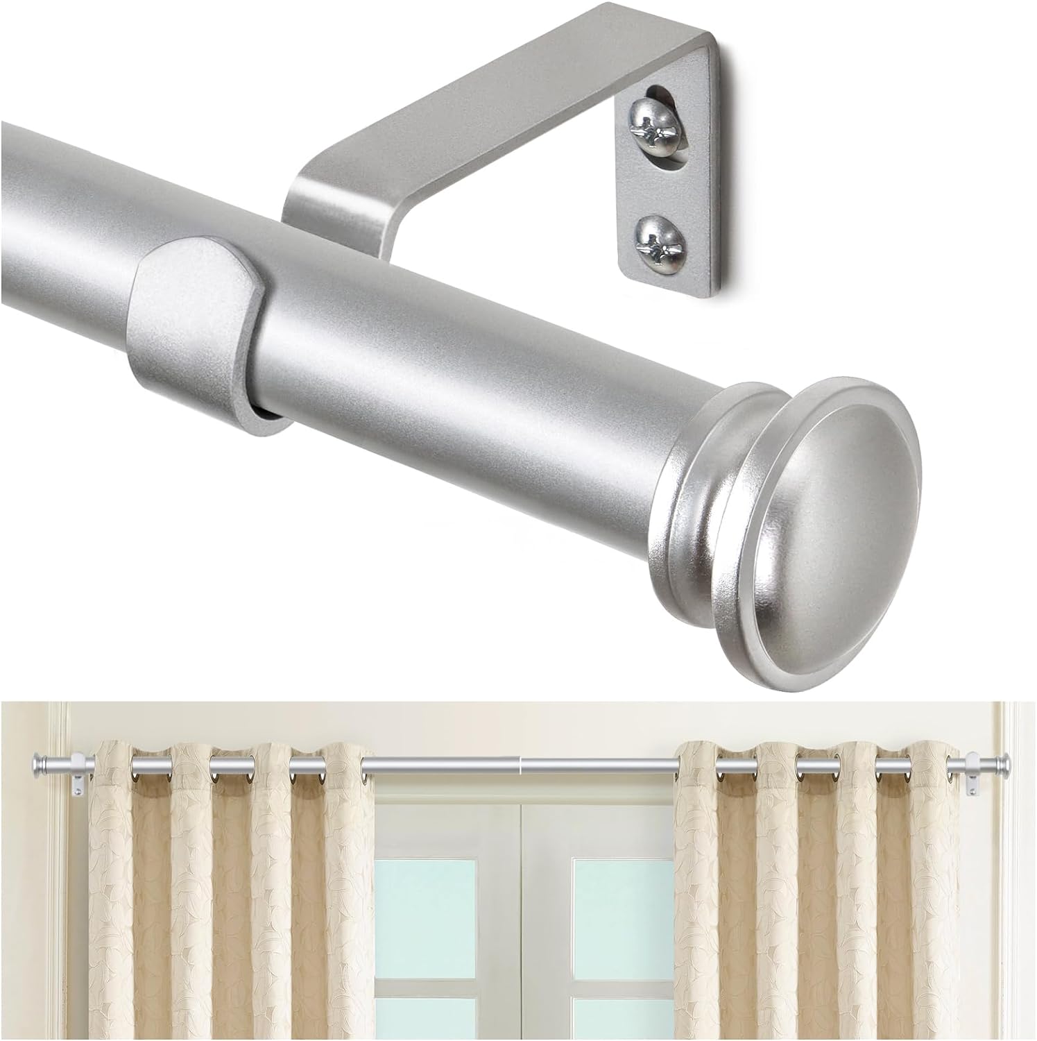 High-Quality TONIAL Curtain Rod, Versatile Telescoping Splicing Drapery Rods for...
