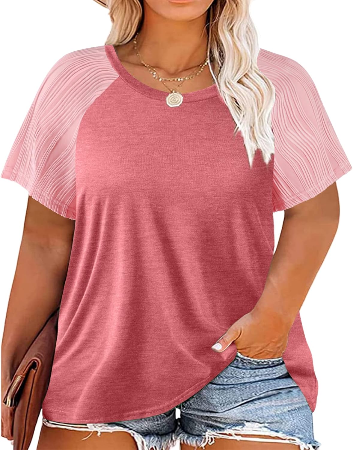 Top Quality HDLTE Womens Plus Size Tops, Unique Floral Bell Sleeves Blouses, Sty...