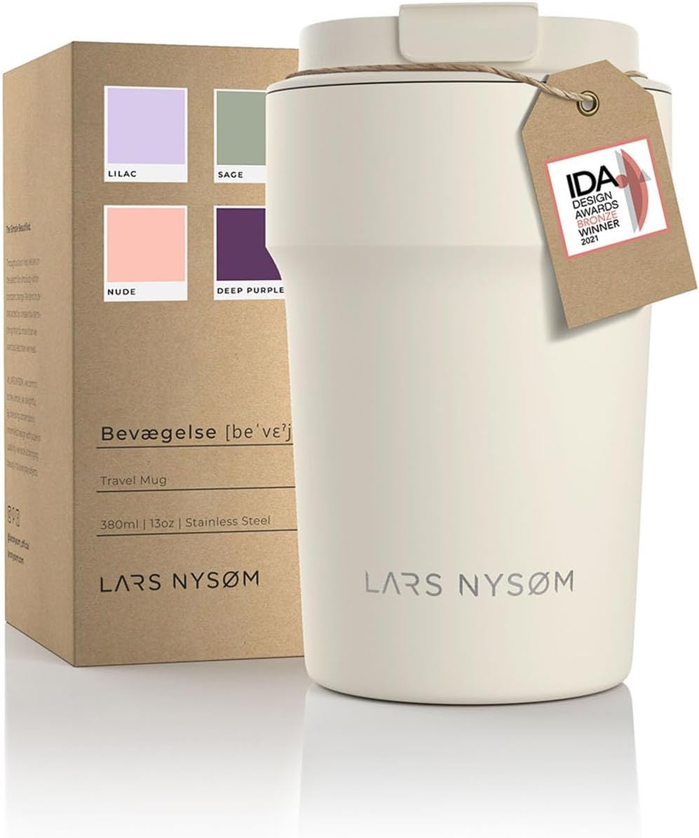LARS NYSØM Thermo Coffee Mug-to-go 13oz 17oz | BPA-Free Travel Mug 0.38L 0.5 Lit...