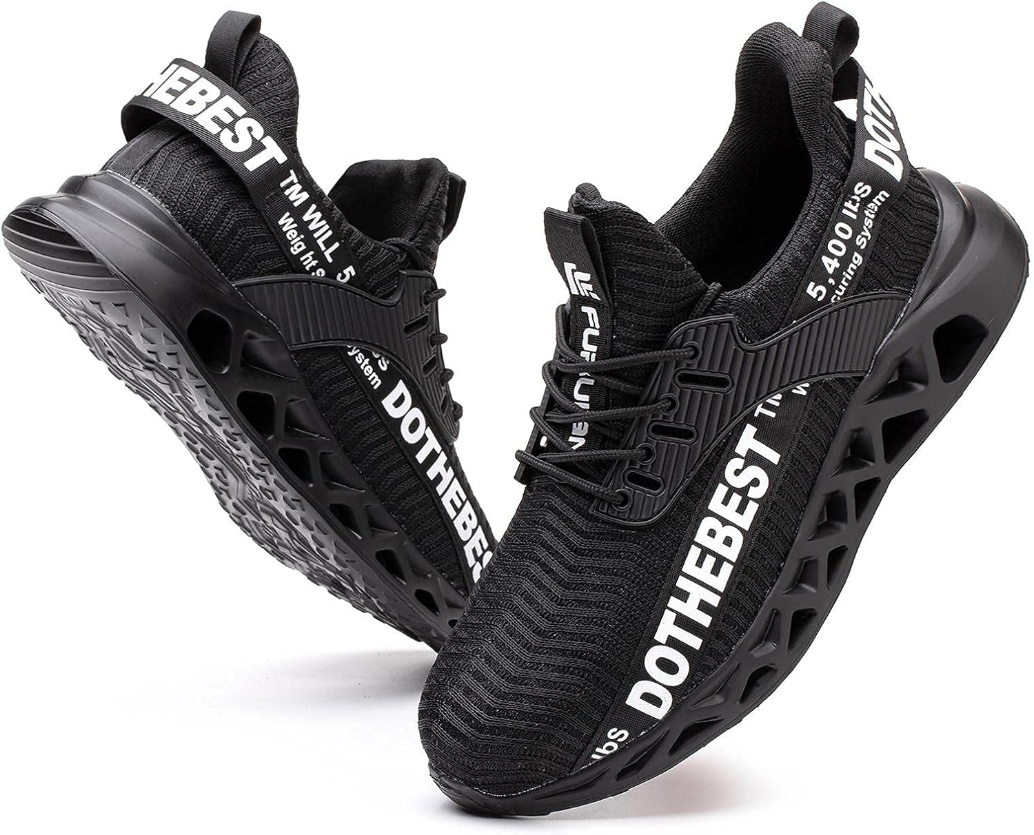 Furuian Steel Toe Sneakers for Men Women Lightweight Safety Shoes Comfortable Pu...