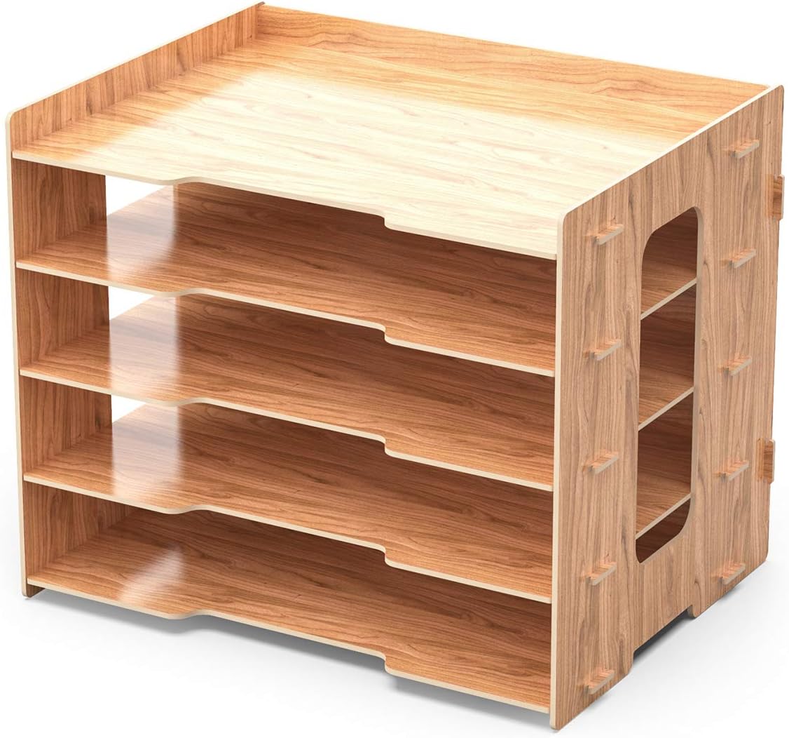 Lesfit Wooden Desk Organiser Tray, Office Storage...
