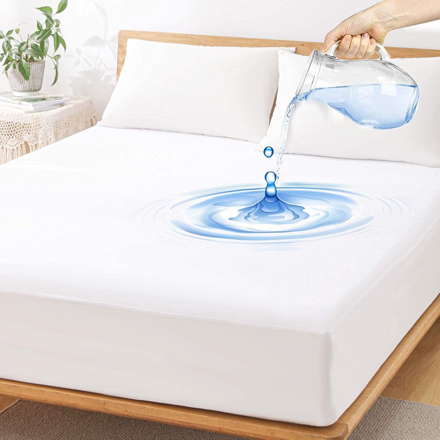 Premium Waterproof Mattress Protector, Special Twin XL Size Mattress Pad Cover,...
