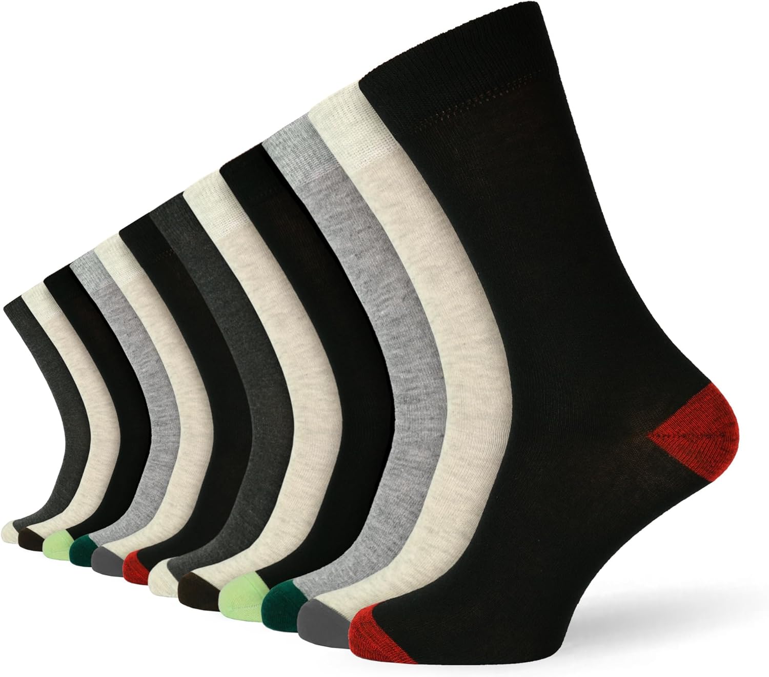 Socksmad Mens Socks Multipack – 12-Pack Soft and Breathable Work Socks with Rein...