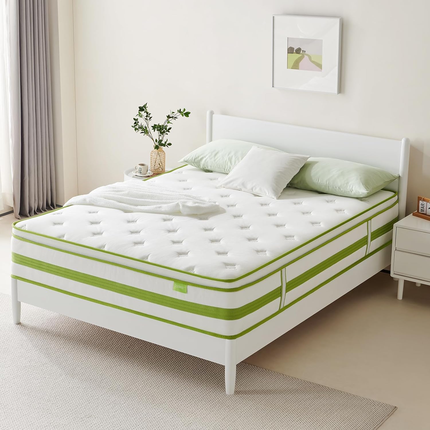 12 Inch Full Size Mattress, Hybrid Mattress Full in a Box, Gel Memory Foam and P...
