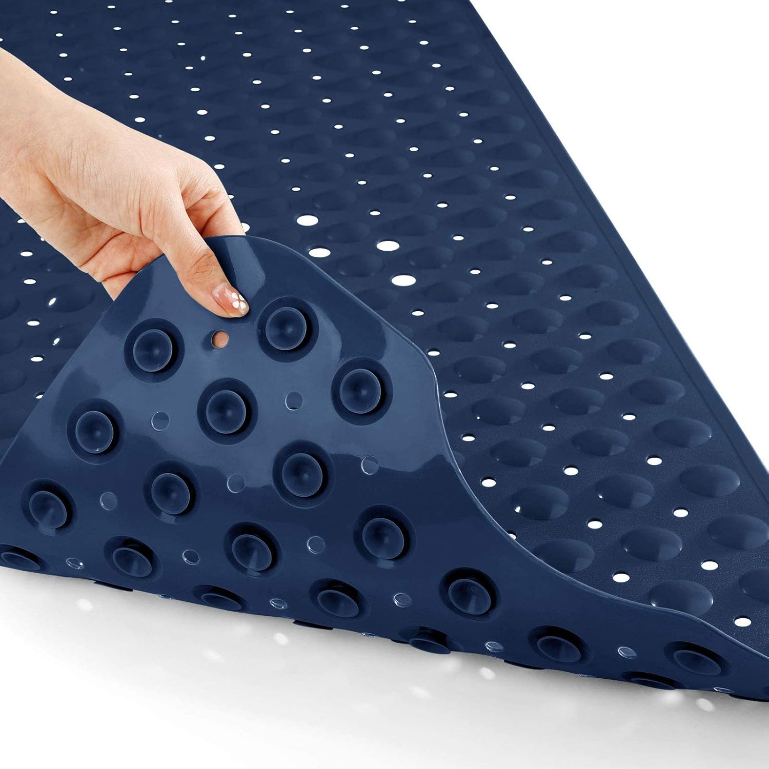 Yimobra Bath Mat 100 x 40 cm, Extra Long Non-Slip Shower Mats with Drain Holes a...
