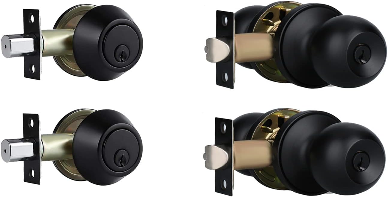 Cielsa Dawn Exterior Door Knobs Exterior Door Lock Set with Deadbolt, Single Cyl...