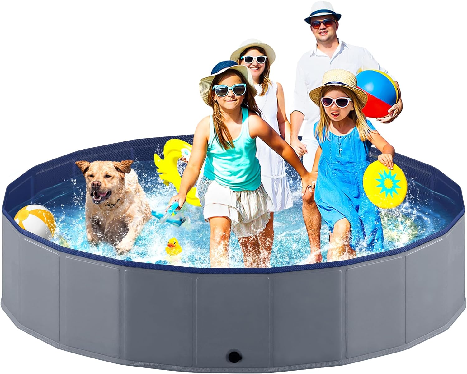 Niubya Portable Dog Pool, Special Foldable Pet Swimming Pool, Innovative Anti-Sl...