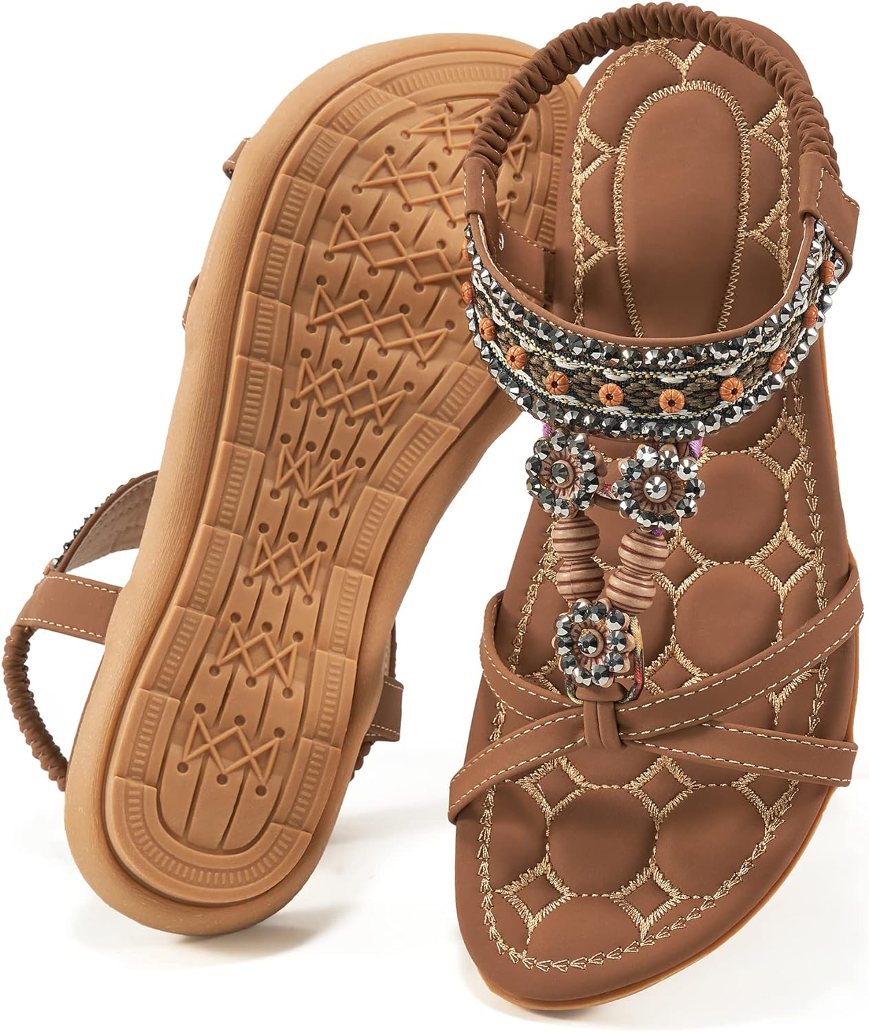 Summer Womens Sandals, Specially Designed Dressy Flat Shoes, Comfortable Bohemia...