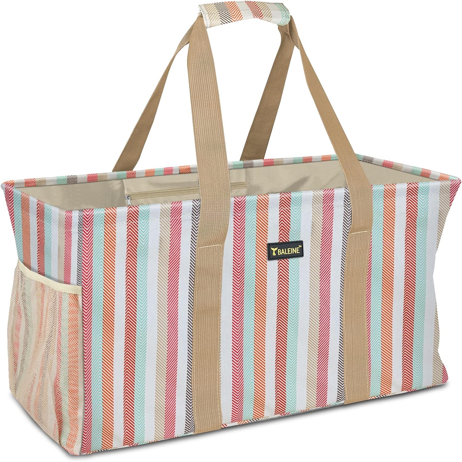 BALEINE Extra Large Utility Tote Bag, Special Tote Bag with Wire Frame for Stora...