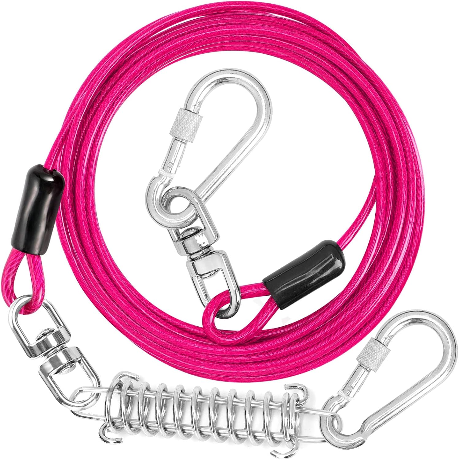 jenico Dog Tie Out Cable, 10/15/20/30/40/50/70/100/150FT Dog Runner Cable with S...