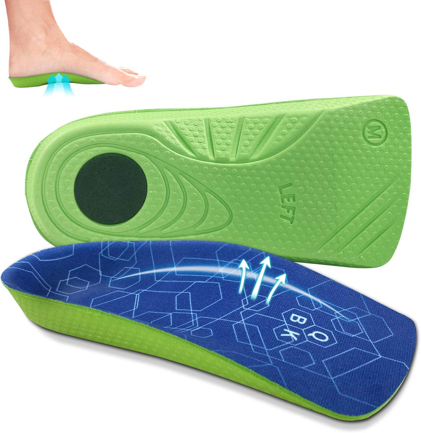Achilles Tendonitis Support QBK Insoles for Flat Feet, Relieve Plantar Fasciitis...
