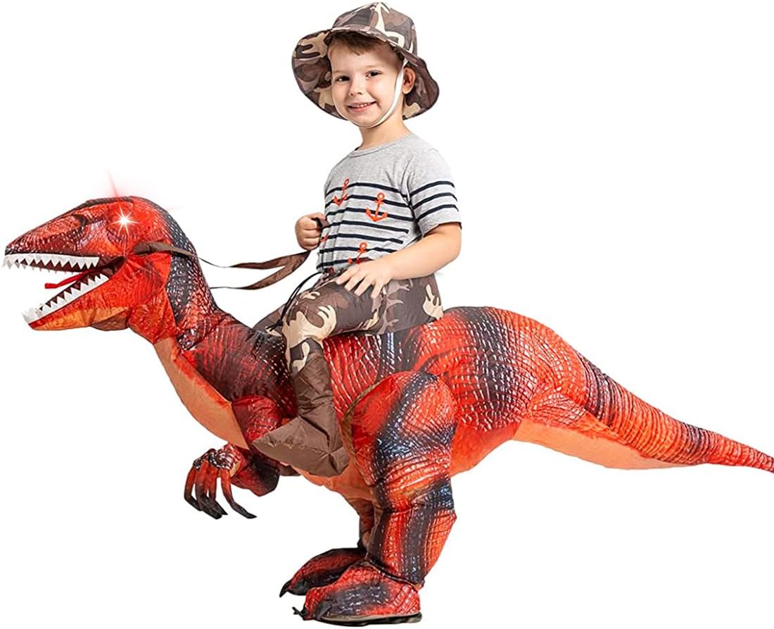 GOOSH Inflatable Dinosaur Costume, Special Halloween Costume for Kids, Unique Bl...