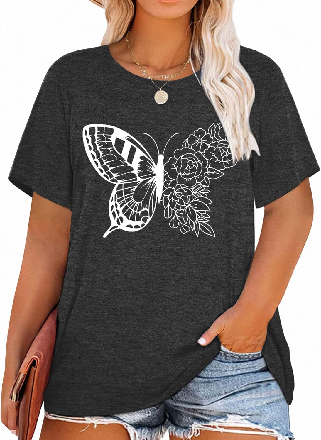 Plus Size Tops for Women, Special Graphic Shirt Sunrise Sunset T-Shirt, Innovati...