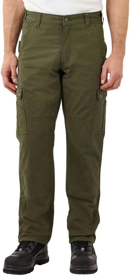 Carhartt Men's Rugged Flex Relaxed Fit Ripstop Cargo Fleece Lined Work Pant 34W...