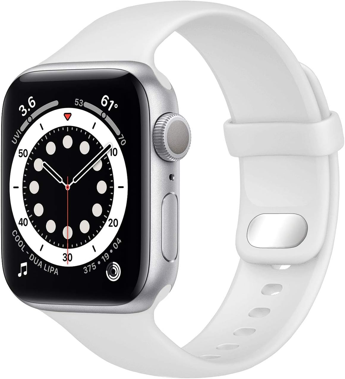 Lobnhot Compatible for Apple Watch Straps 38mm 40mm 41mm, Soft Sport Silicone Re...