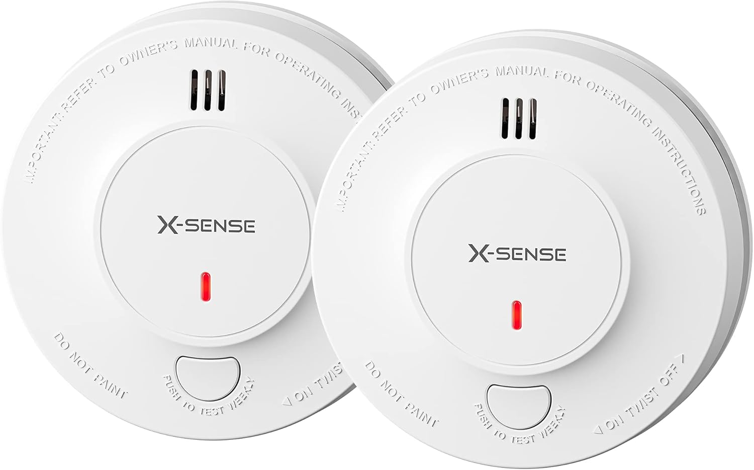 X-Sense Smoke Alarm, 10-Year Battery Fire Alarm Smoke Detector with LED Indicato...