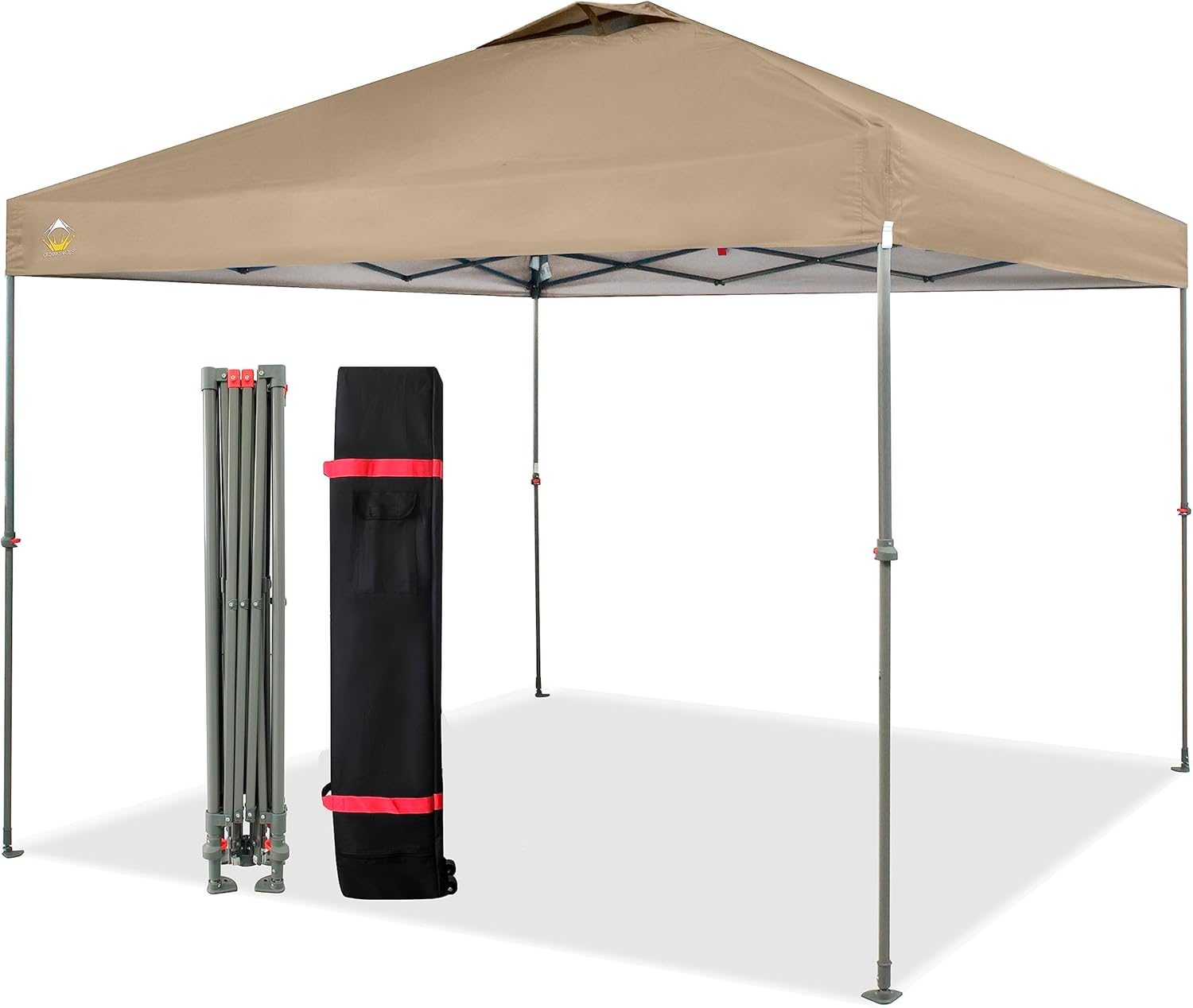 Crown Shades Beige Gazebo 3m x 3m Heavy Duty Pop Up Gazebo Waterproof Shelter He...
