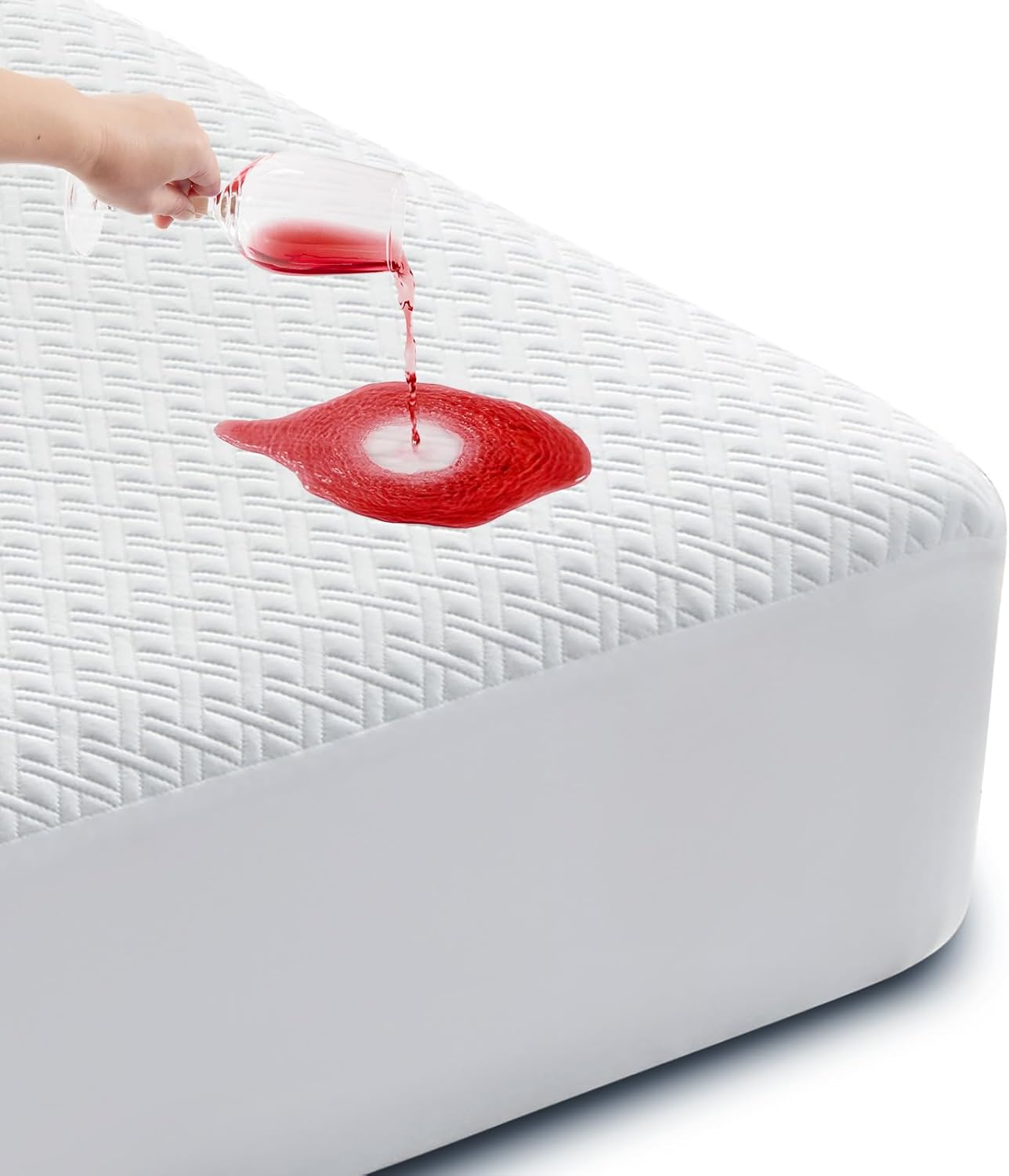 Cozymaker King Size 100% Waterproof Mattress Protector, Cooling Mattress Cover F...