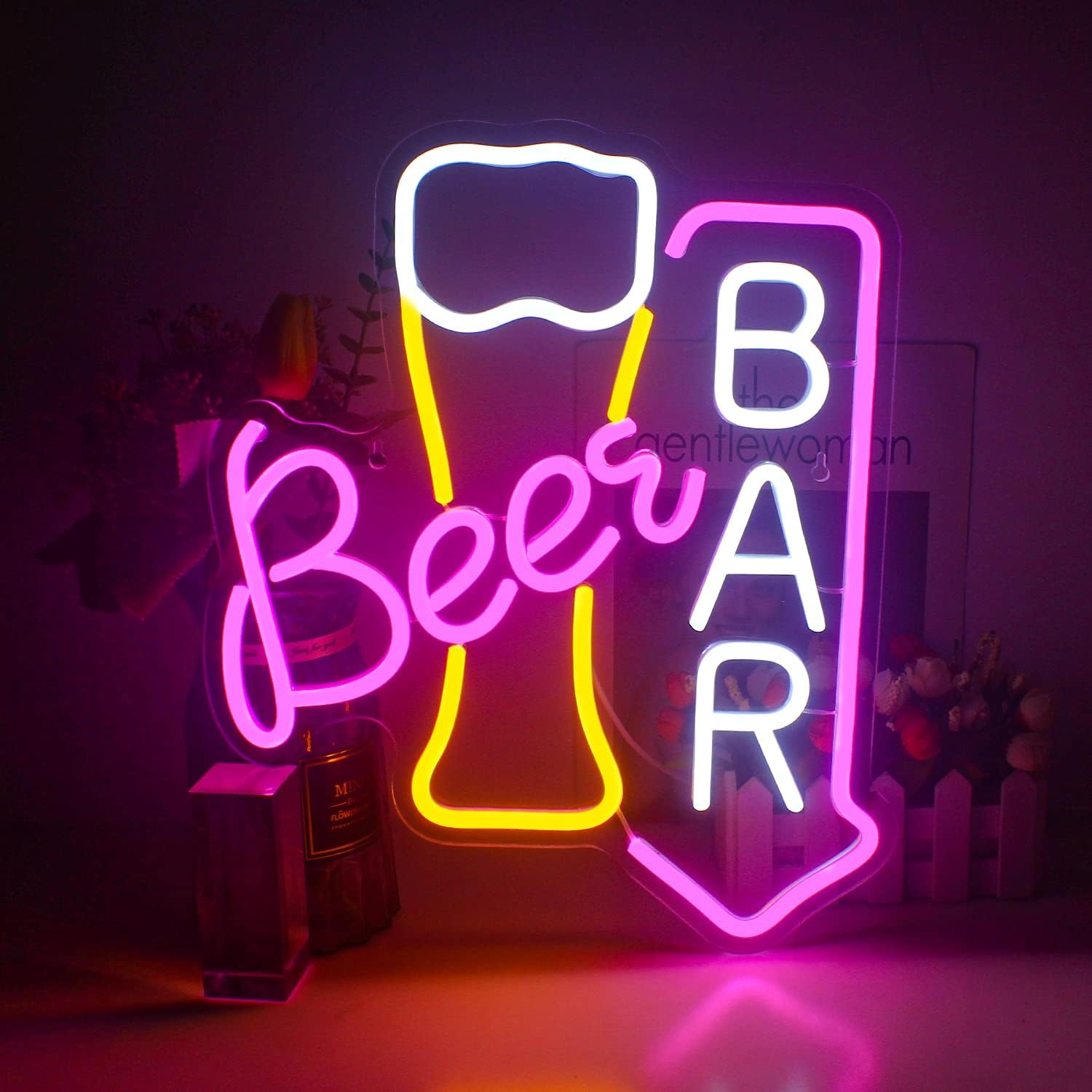 wanxing Beer Neon Signs, Special Beer Bar Neon Lights, Unique Beer Neon Light Si...