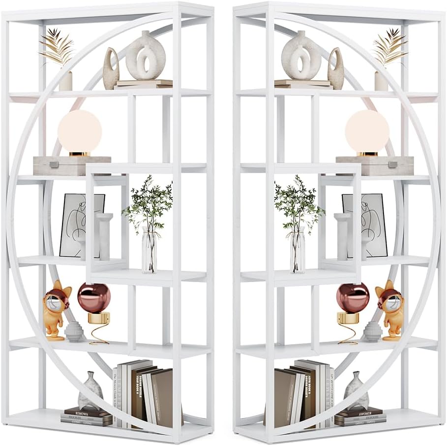 Tribesigns Bookshelf, Modern 5-Tier Etagere Bookcase, 70.8" Tall Bookshelf with...