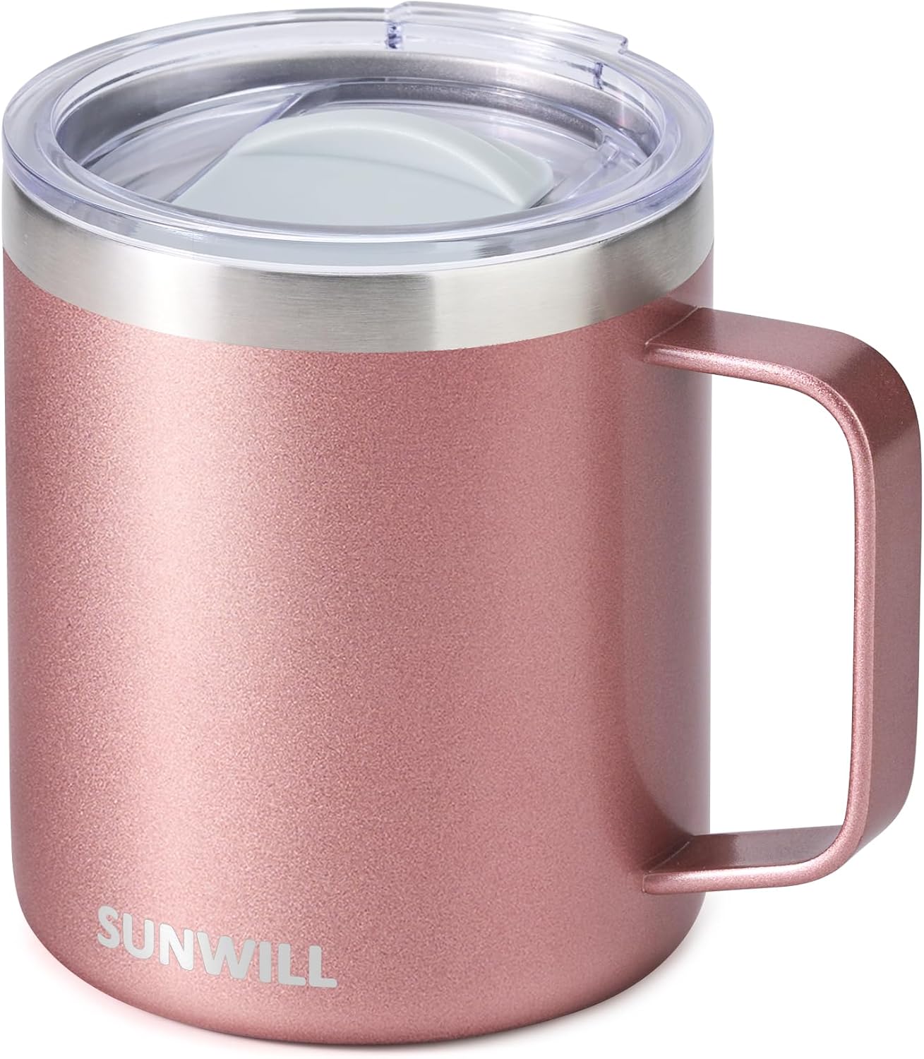 SUNWILL Coffee Mug with Handle, 14oz Insulated Stainless Steel Coffee Travel Mug...