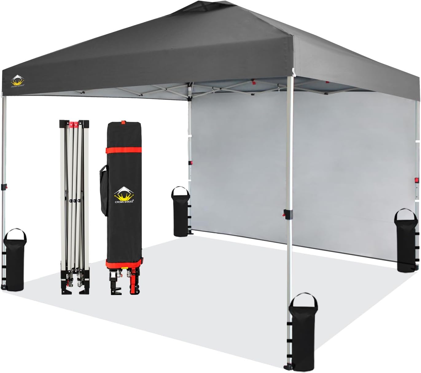 CROWN SHADES 10x10 Pop Up Canopy, Special Beach Tent with One Push Setup, Innova...