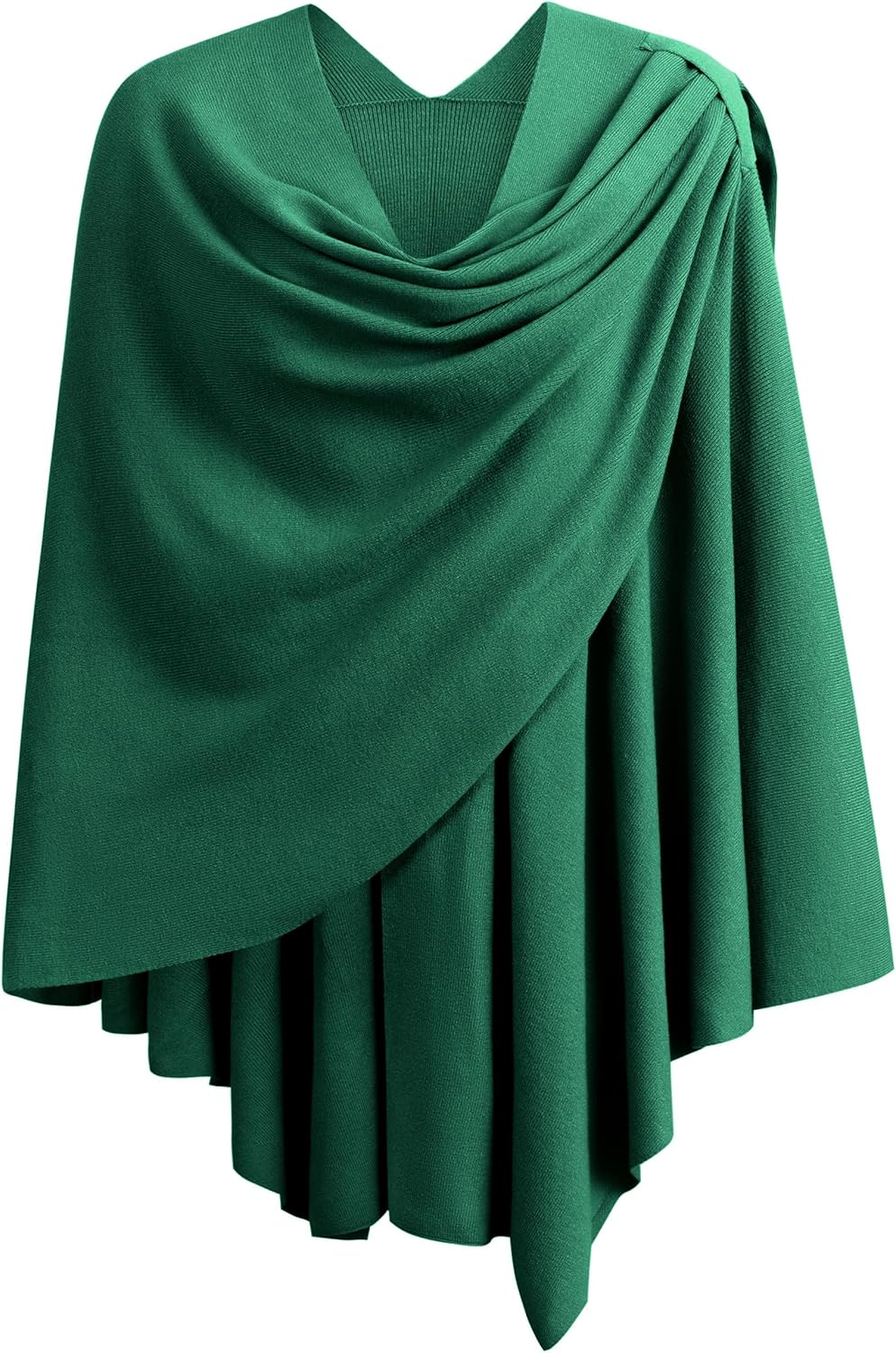 PULI Womens Cross Front Shawl Wraps Elegant ponchos Finely Draped Knitted Cape C...