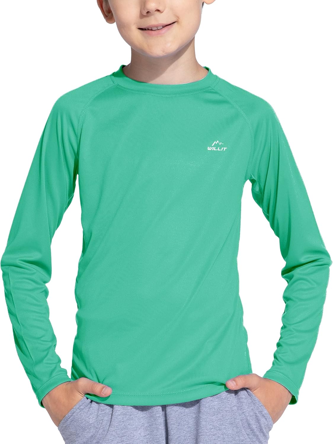 Willit Boy's UPF 50 Sun Protection Shirt, Special Long Sleeve Rash Guard, Innova...