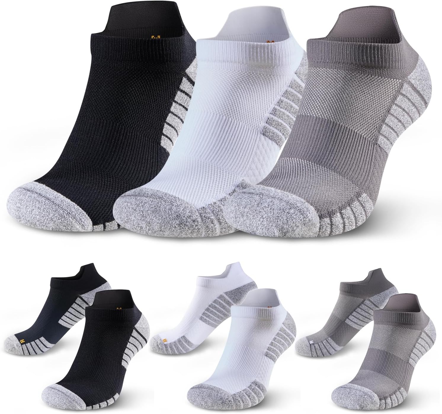 HUEGLO 3 Pairs Neuropathy Compression Socks For Women Men Neuro Socks Ankle Trai...