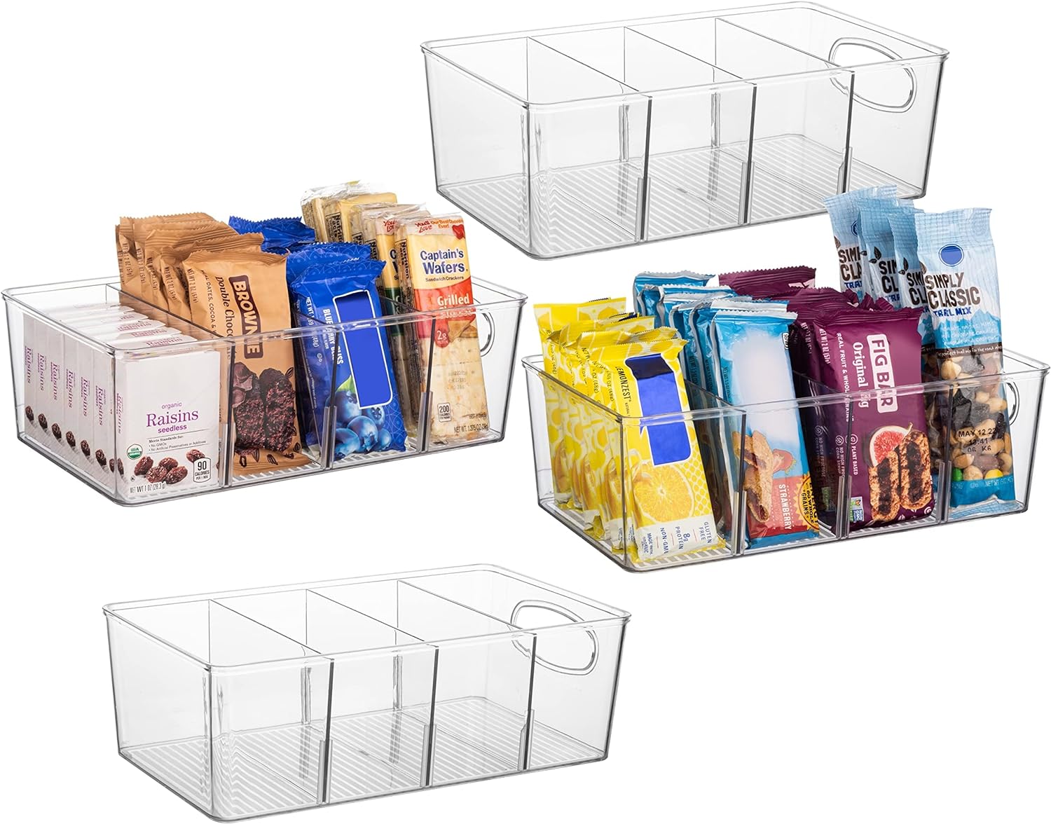 ClearSpace Plastic Pantry Organizers and Storage Bins with Removable Dividers –...