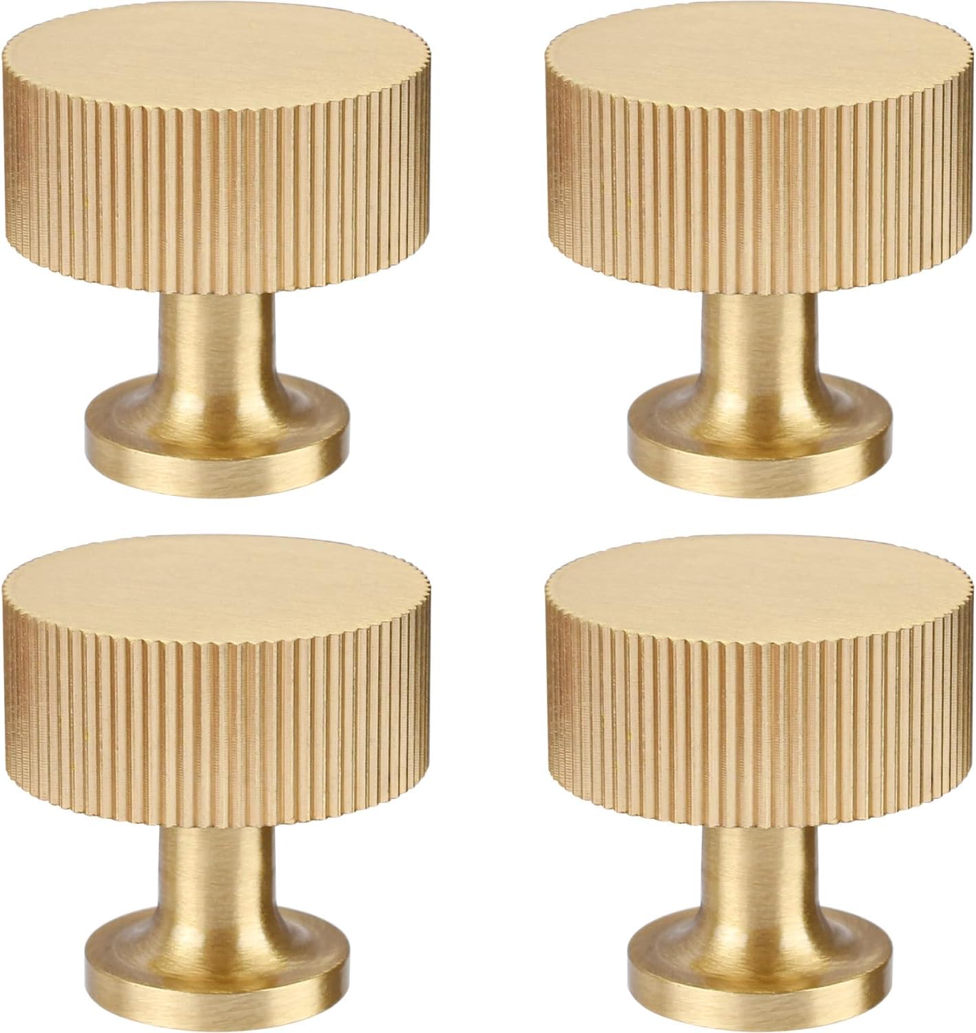 RZDEAL 4pcs Solid Brass Cabinet Knobs Pulls Cabinet Drawer Dresser Gold Knobs Mo...