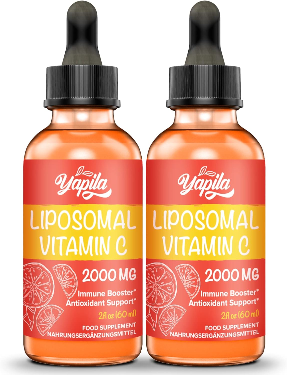 Liposomal Vitamin C 2000 mg Liquid Supplement(2 Bottles), Maximum Absorption, Hi...