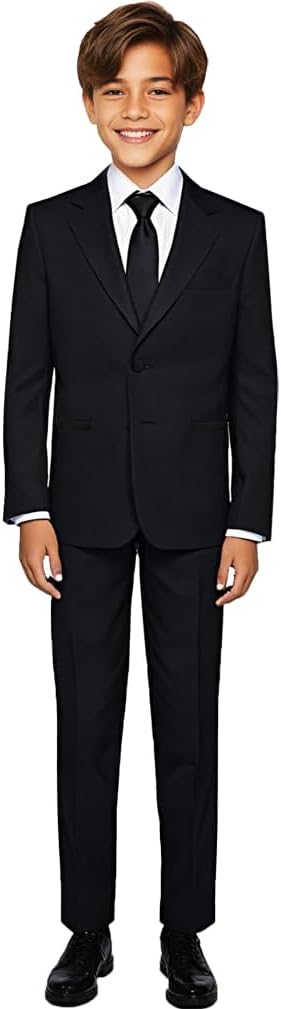 Black n Bianco Boys' Formal Suit, Special Suit with Shirt and Vest, High-Quality...