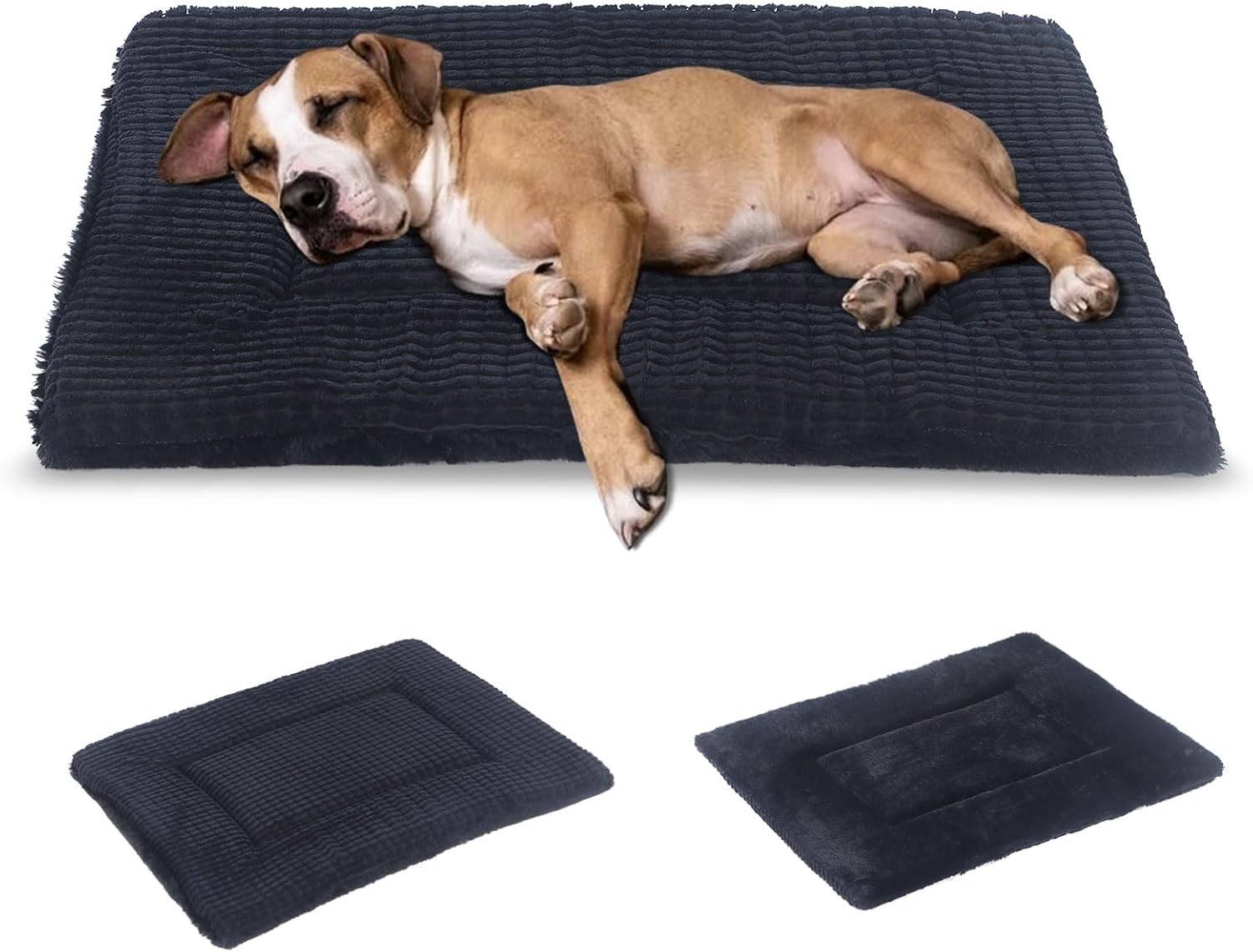 BVAGSS Dog Bed Mat,Reversible Dog Crate Pad, Memory Foam Dog Beds, Soft Warm Pet...