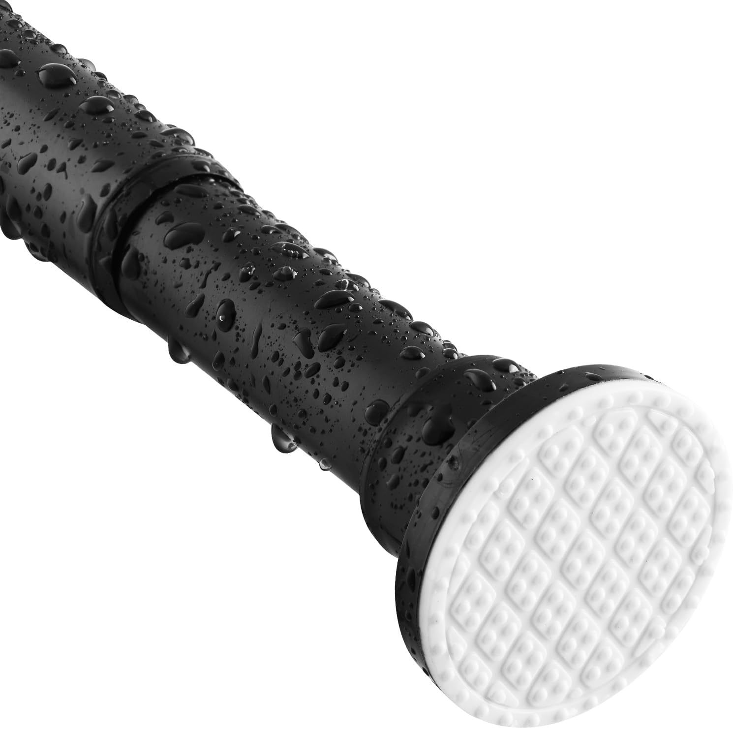 Tension Shower Curtain Rods, Shower Curtain Rails No Drilling Matt Black 70-255c...