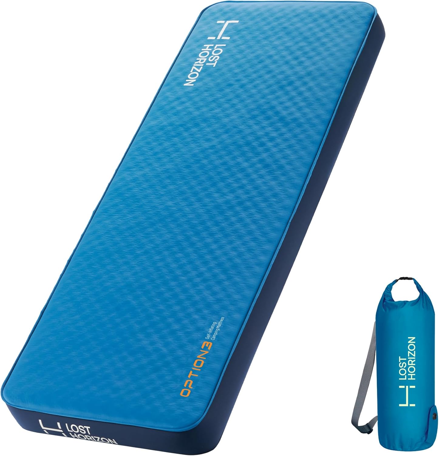 LOSTHORIZON Air & Foam Camping Mattress, Self-Inflating Sleeping Pad, 4.5" Thick...