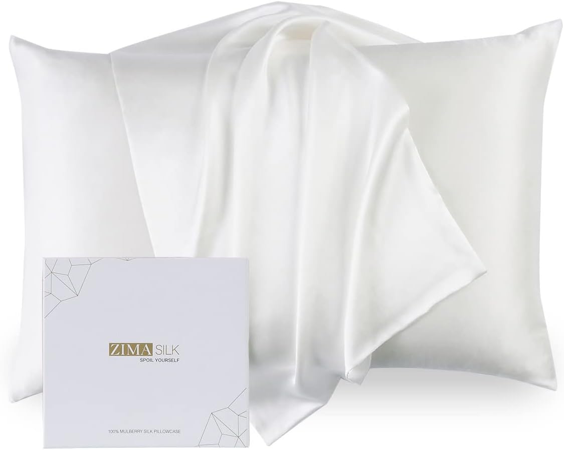 ZIMASILK 100% Mulberry Silk Pillowcase Upgraded Version, for Hair and Skin Healt...