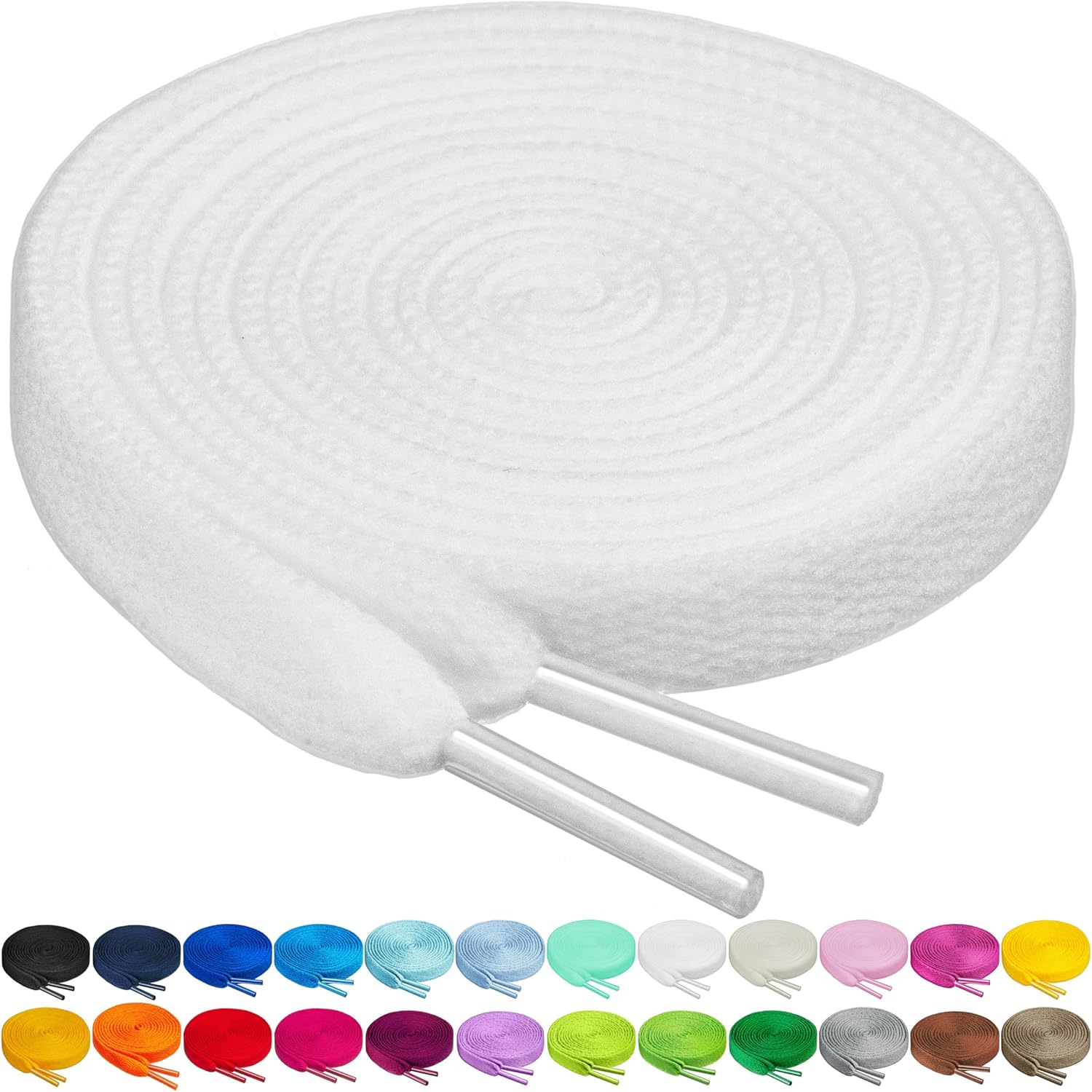 Birch Shoelaces in 27 Colors Flat 5/16" Shoe Laces in 4 Different Lengths 45.5"(...