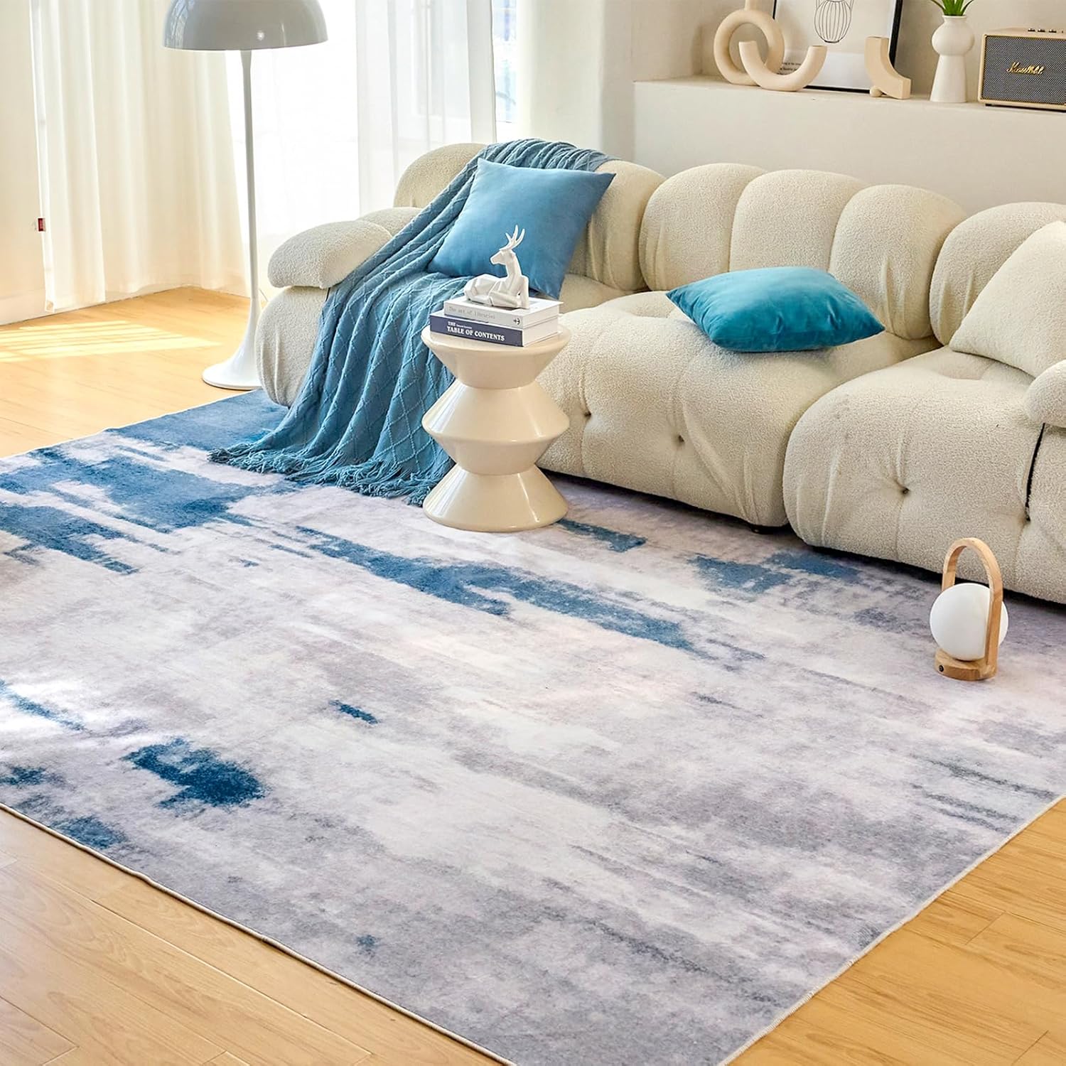OIGAE Machine Washable Rug, Special 6x9 Low-Pile Area Rug, Innovative Non-Sheddi...