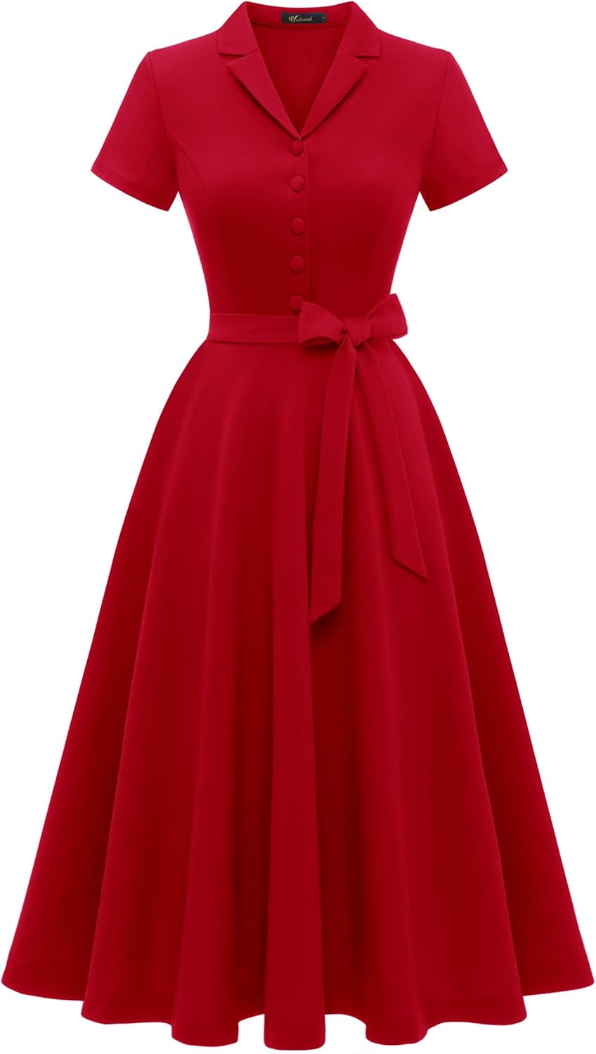 Wedtrend Women's Vintage Tea Dress, Special Short Sleeve Cocktail Party Dress, A...