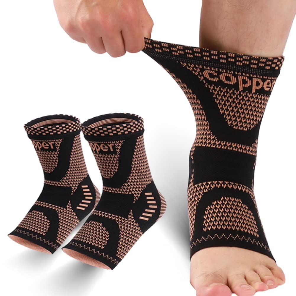 Copper Ankle Brace, Copper Infused Ankle Support C...