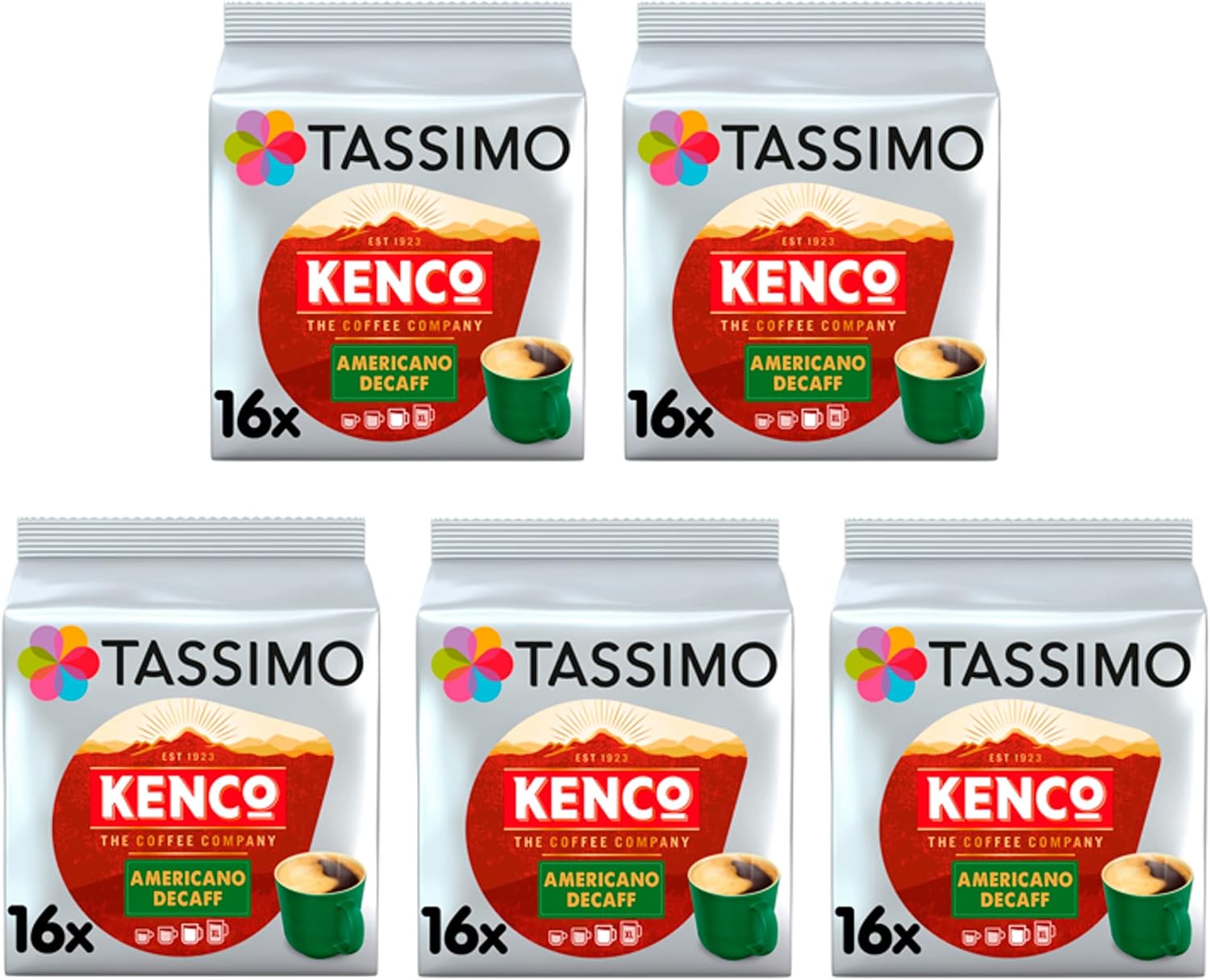 Tassimo Kenco Decaf Coffee Pods, Special Coffee Capsules for Americano, Innovati...