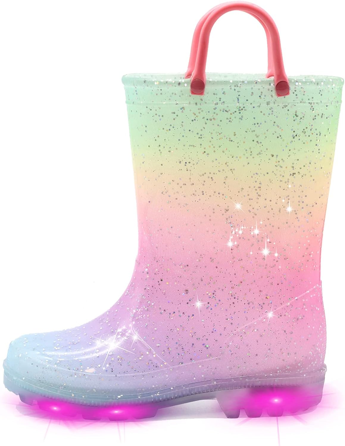 EUXTERPA Wellies for Kids, Unique Welly Boots with Flashing Lights, Special Ligh...