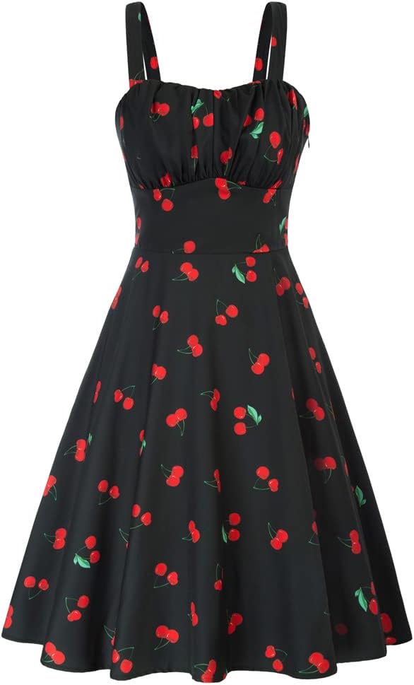 Belle Poque Women's Vintage Dress, Unique Sleeveless A-Line Midi Cocktail Dress,...