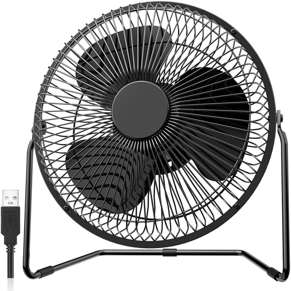 EasyAcc 9 inch USB Desk Fan Silent with [ONLY 25DB] Strong Airflow & Quiet Opera...