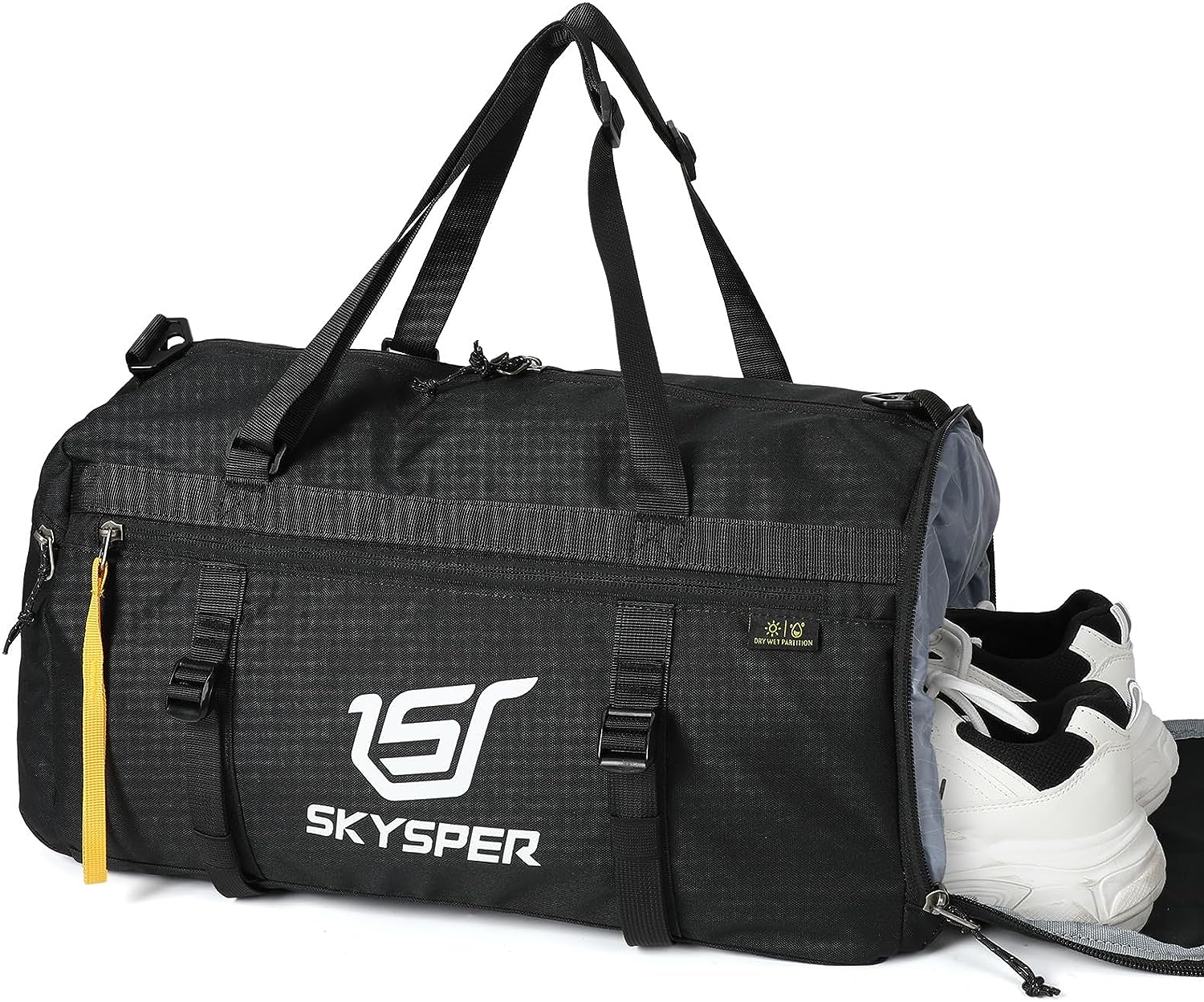 SKYSPER 30L Gym Bag - Sports Bag Gym Rucksack with Shoe Compartment Wet Pocket D...